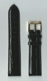 Ремень кожаный, 20 мм, Kroko (черный)