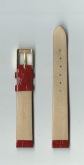 Ремень кожаный, 14 мм, Kroko (красный бордо)
