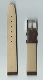 Ремень кожаный, 16 мм, Kroko (темно-коричневый)