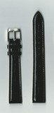 Ремень кожаный, 18 мм, Kroko (черный, удлиненный )