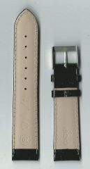 Ремень кожаный, 20 мм, Kroko (черный)   PREMIUM