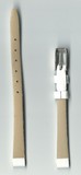 Ремень кожаный, 08 мм, Kroko (белый)
