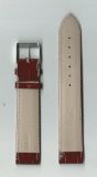 Ремень кожаный, 20 мм, Kroko (удлиненный, красный бордо)