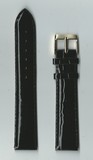 Ремень кожаный, 20 мм, Kroko (удлиненный, черный)
